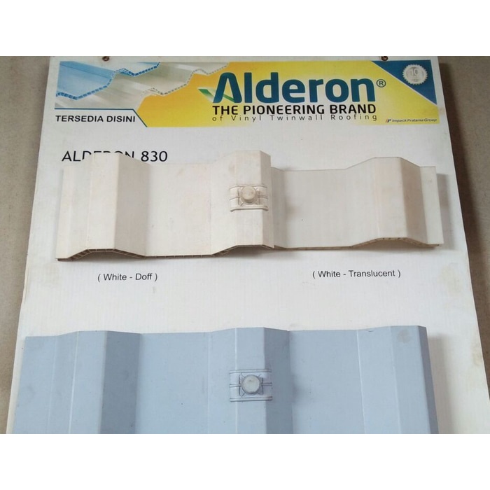 ATAP UPVC ALDERON ASLI 10MM Putih DOFF panjang 3.5 Meter