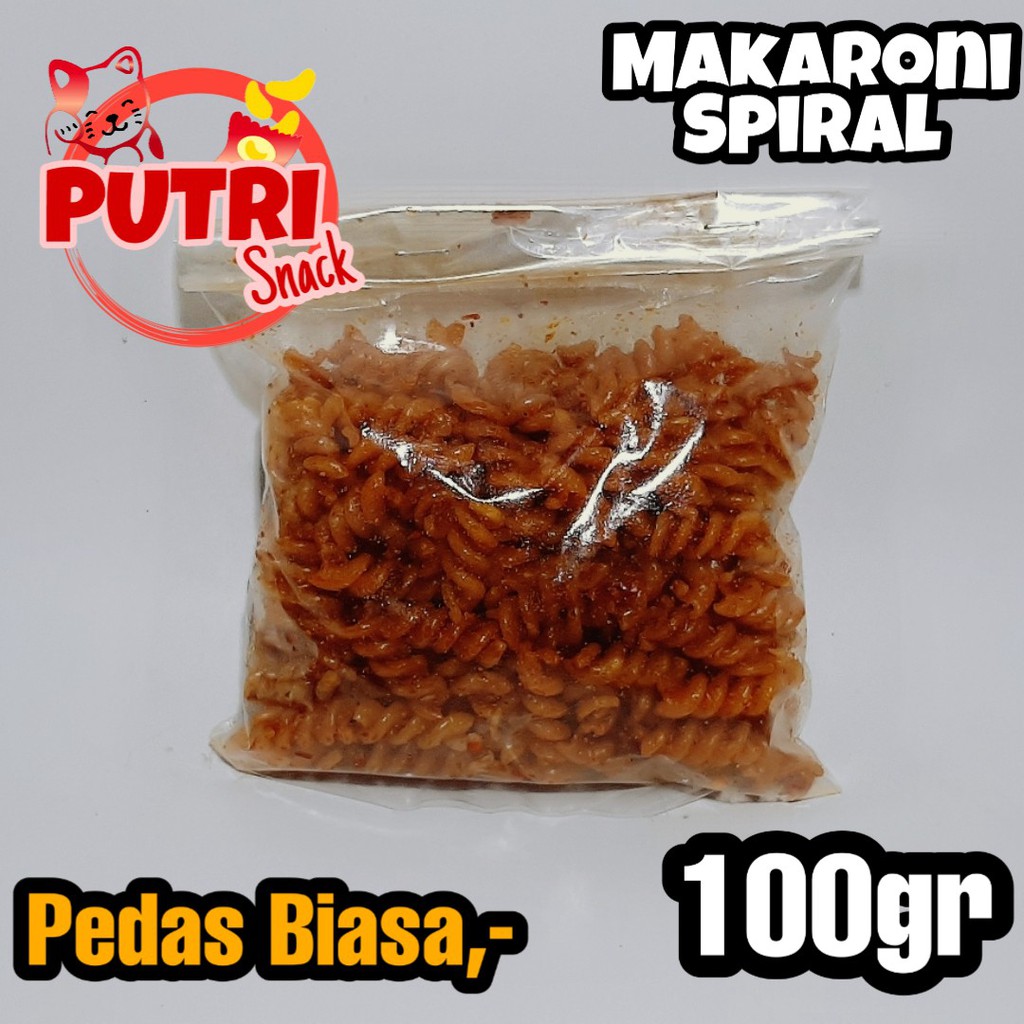 Makaroni Spiral / Makaroni Kriwil / Makaroni Uril 100gr Bumbu Seblak Extra - Khas PUTRI SNACK