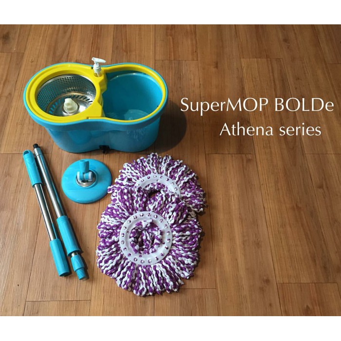 ALAT PEL SUPERMOP BOLDE ATHENA | Stainless+Tmpt Sabun+Lubang Air