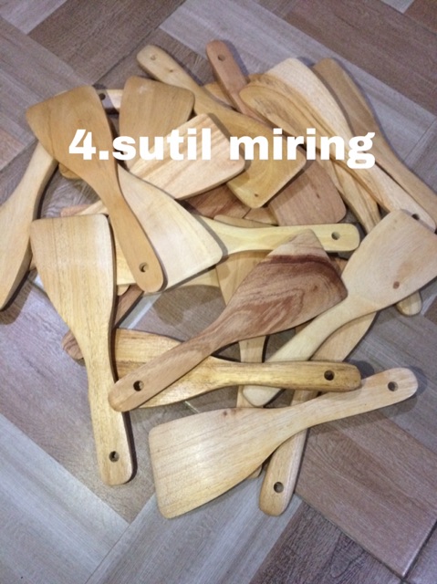 Centong sutil solet irus kayu mahoni wooden spatula