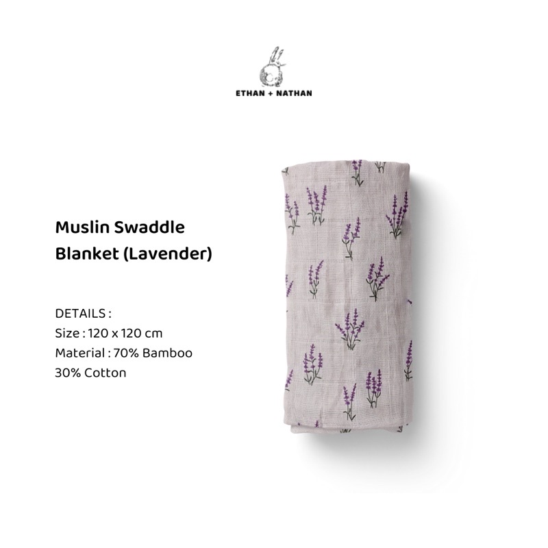 Ethan &amp; Nathan - Pattern Baby Swaddle Signature ( Bedong Muslin )