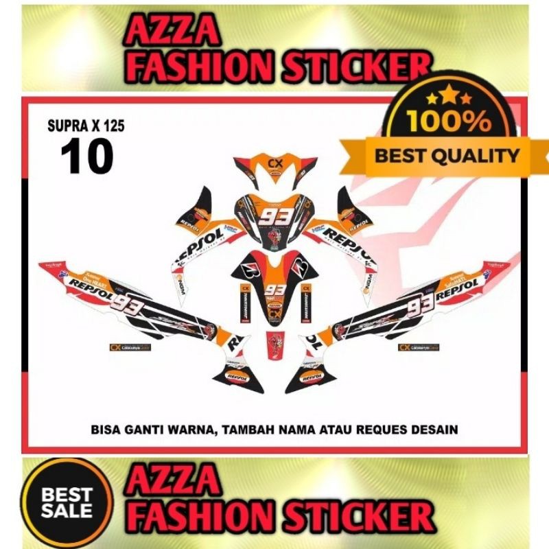 Sticker decal Supra X 125 Full Body Supra X 125 decal Sticker Supra X 125 Sticker Supra X 125 10