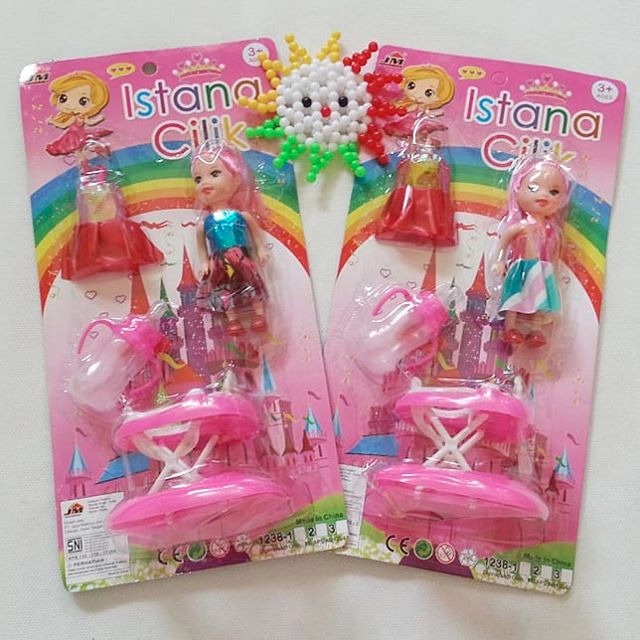 Family Mainan Boneka Set istana cilik Baby Walker Apollo Kereta Bayi Plus Botol Dot / mainan anak pe