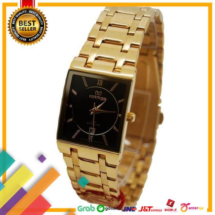 DEAL.. JAM TANGAN MIRAGE WANITA GOLD 7908L-PK - HITAM ..TERBARU