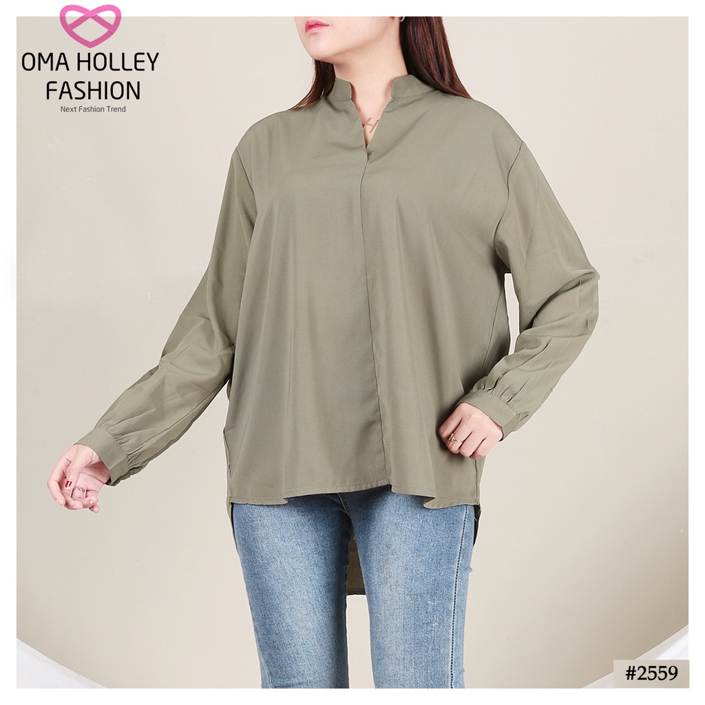 (COD) OH Fashion Mika Plain Blouse Shirt #2559