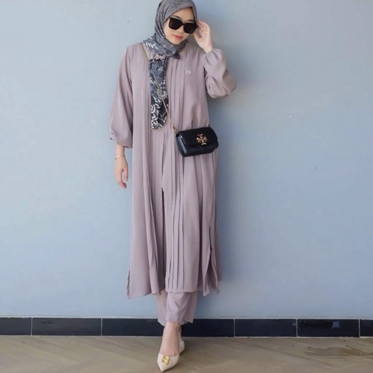 ☀ DYN Basic Yola Set - Satu Set Tunik + Celana - One Set Busui Friendly ♝