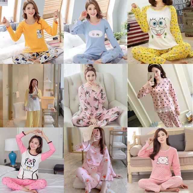 Piyama import katun / baju tidur wanita / piyama pp katun premium import / piyama pp