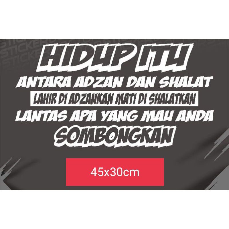 STIKER CUTTING, STIKER TIMBUL, STIKER KACA, UNTUK MOBIL/PICK UP/TRUK