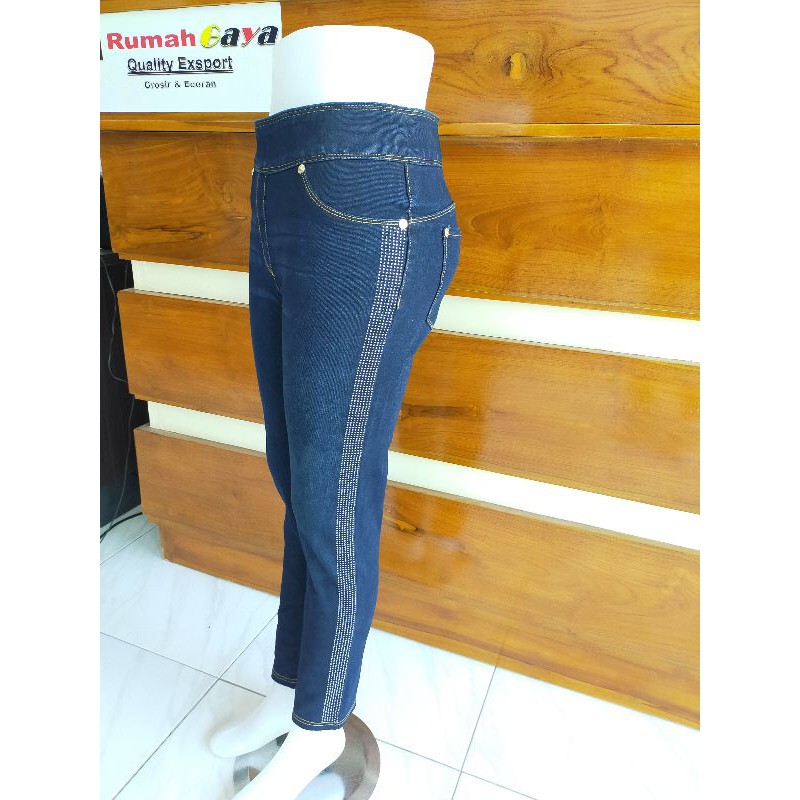Celana panjang wanita luxe denim