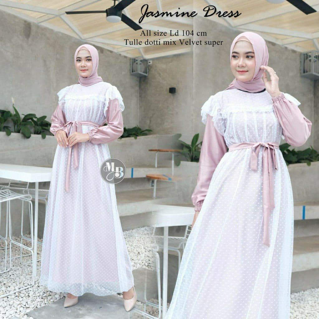 Gaun Pesta Lamaran Tunangan Kondangan Wisuda Baju Seragam Bridesmaid Gamis Syari Tille Dotti Kayla