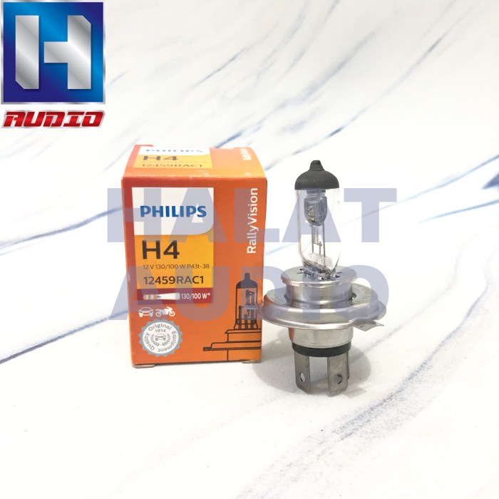 Lampu Halogen Philips RallyVision H4 130/100W 130/100 Watt 12V 12 Volt