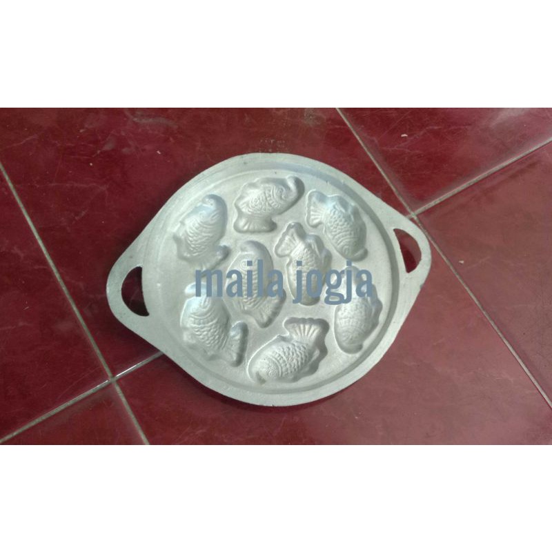 cetakan kue bhoi 8 ikan khas aceh anti lengket bolu kering