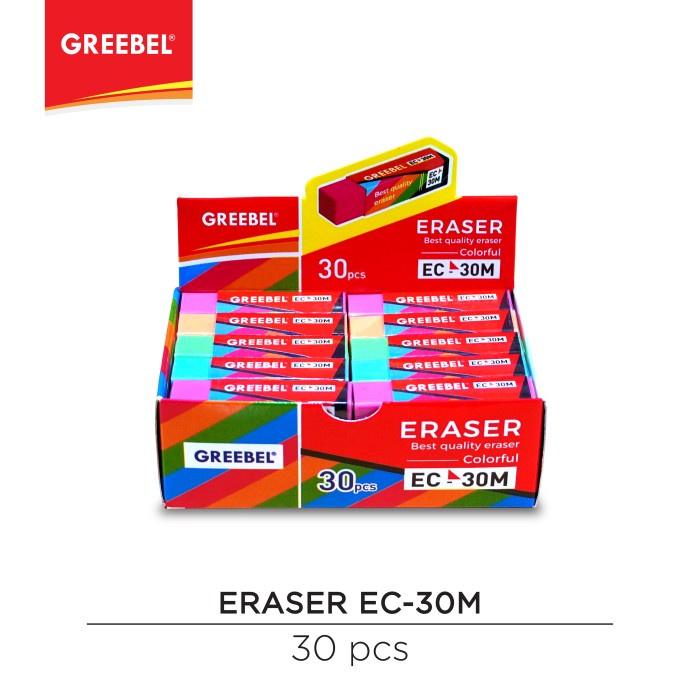 

CODE320 GREEBEL Penghapus Warna Warni /Eraser Colorful EC-30M (box)