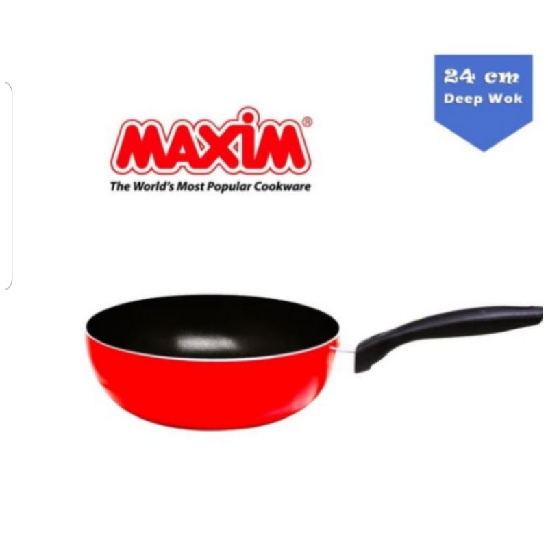 Maxim Valentino VAL24WOK Deep Wok Teflon 24 cm W/O Cover