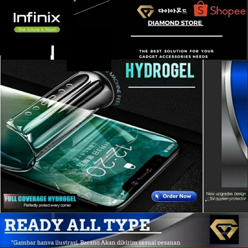 INFINIX HIDROGEL ANTI GORES SCREEN PROTECTOR HYDROGEL INFINIX HOT 4 5 8 LITE 9 PLAY 10 11 PLAY 10S NOT 7 8 10 NOTE 10 PRO SMART 4 5 6 HD 6+ PLUS 7 11 11S 11 NFC 11i  NOTE 11 PRO HOT 12i 12 HOT 20 5G PLAY 20S 20i NOTE 12i 2022 7 ZERO X NEO PRO