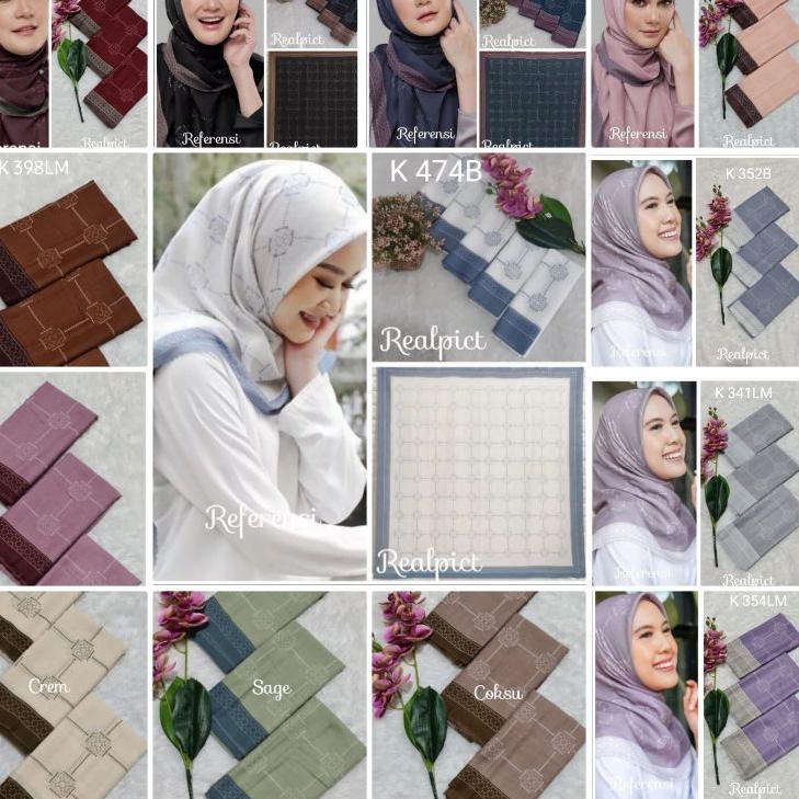 ♚ jilbab segi empat motif segi empat voal motif kerudung denay terbaru(grosir) ♔