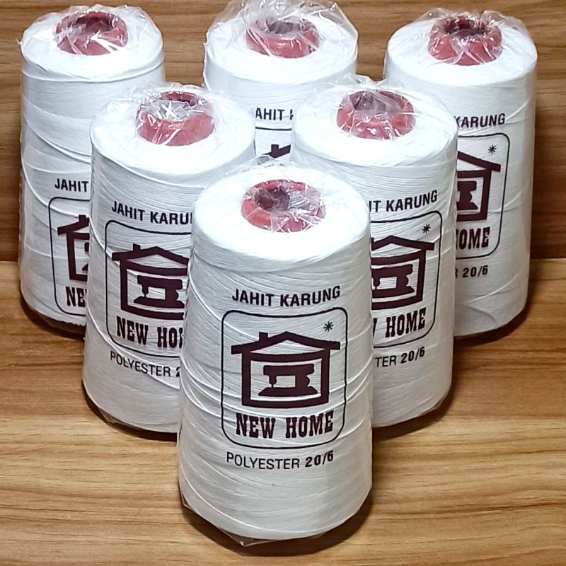 Benang Mesin Jahit Karung / Polyester 20/6 Merk New Home