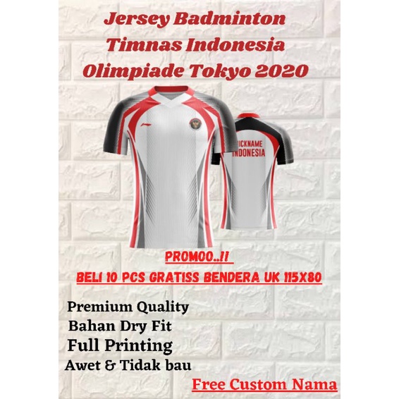 Jersey Badminton Timnas Indonesia Olimpiade Tokyo