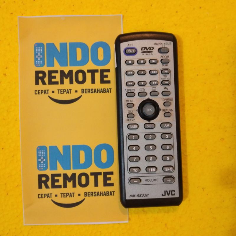 REMOTE DVD PLAYER JVC RM-RK220 ORIGINAL