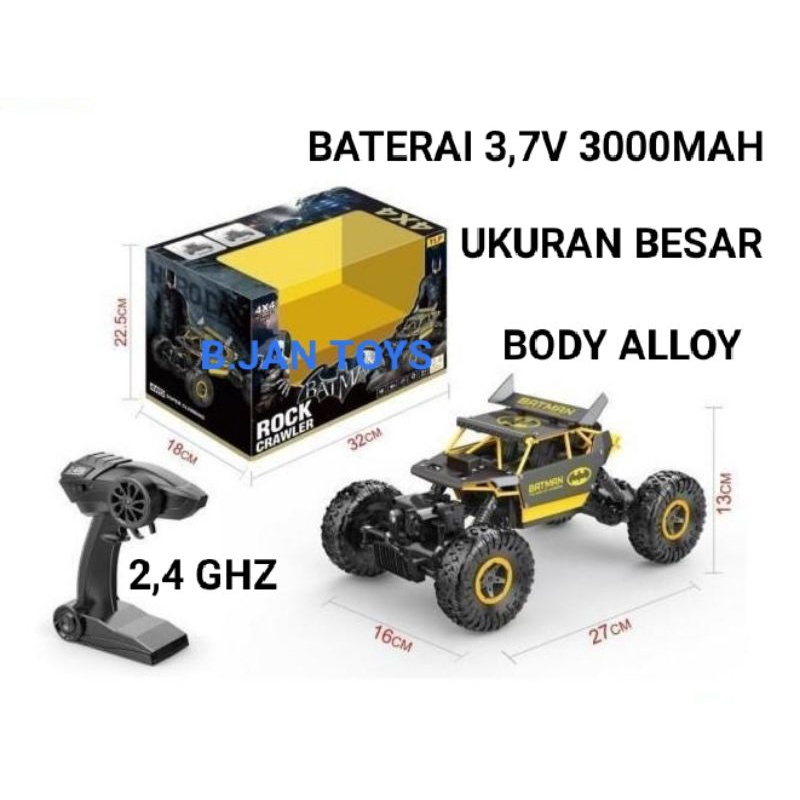 MAINAN ANAK MOBIL REMOTE CONTROL ROCK CRAWLER MOBIL OFROAD BATMAN / RC AVENGERS SCALA 1:16 4WD 4X4 B