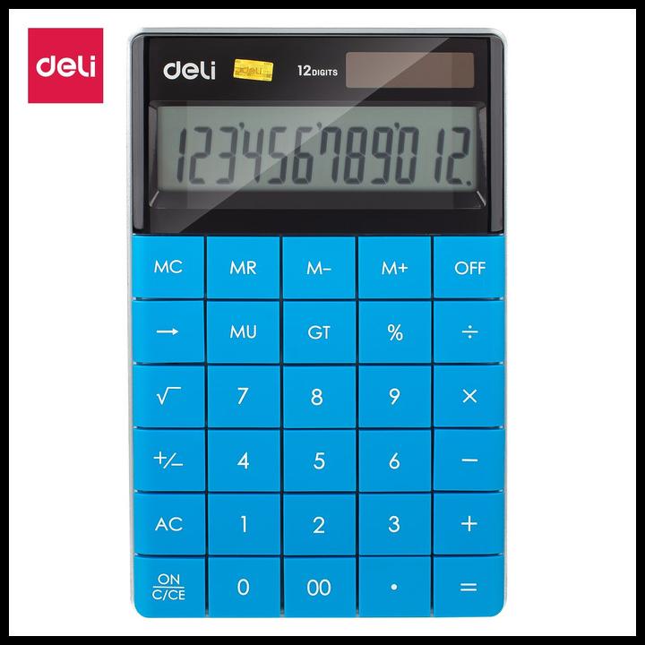 

Deli E1589 Blue Calculator/Kalkulator-Modern Calculator 12-Digit
