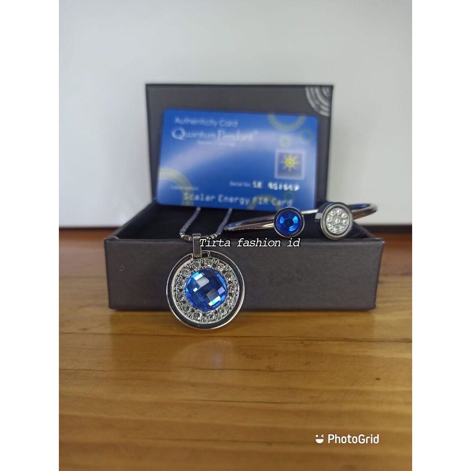 [TERLARIS] SET KALUNG KESEHATAN QUANTUM Bio Energy - Gelang + Kalung+ Box + Sertifikat Card Original - COD