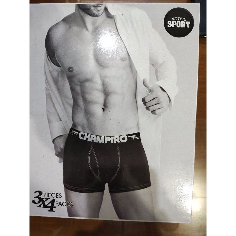 BOXER CHAMPIRO PRIA 0330 0333 / BLACK BOXER  3 PCS / BOXER PRIA CHAMPIRO PASTI ORI  READY