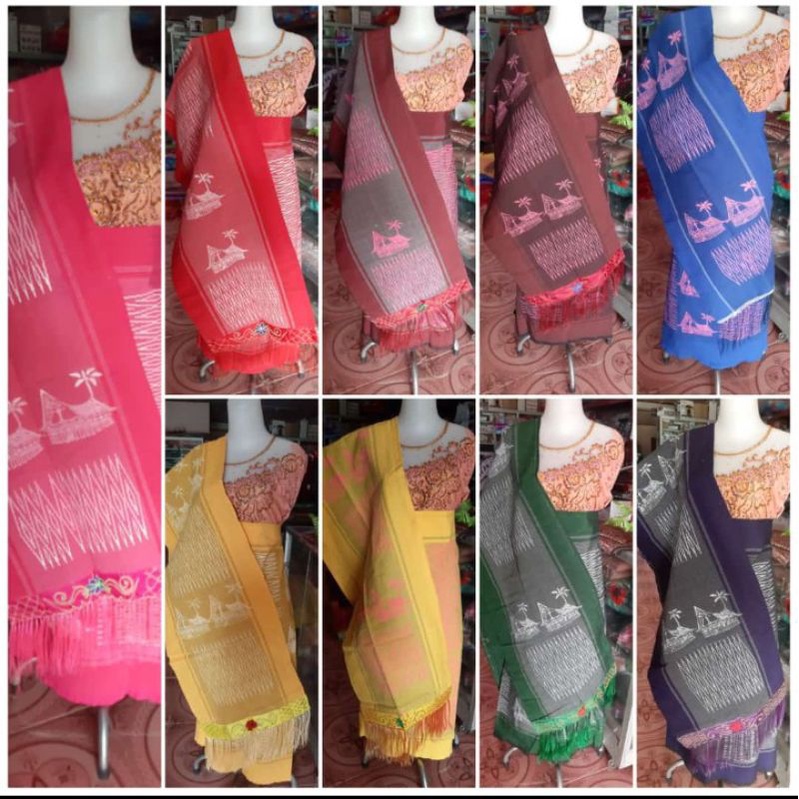 SONGKET SIBOLANG RASTA TENUN MESIN SIANTAR CORAK RUMAH GORGA