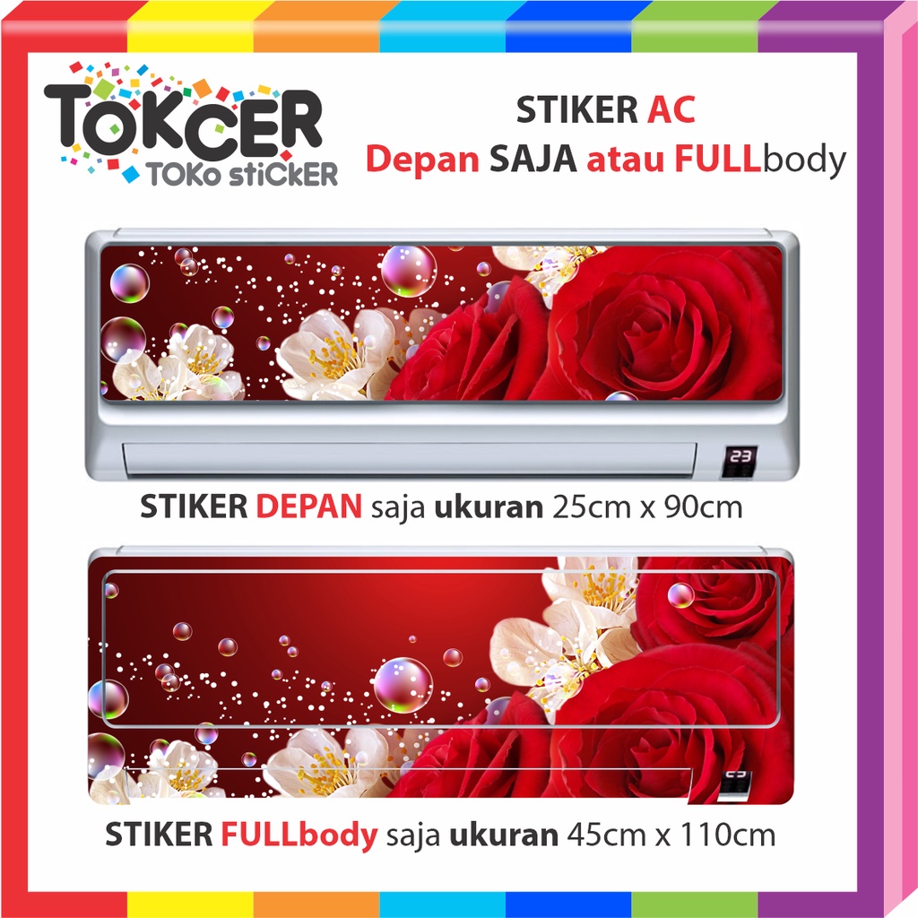 Stiker Kulkas/stiker Kompor/stiker Magicom Mawar MERAH