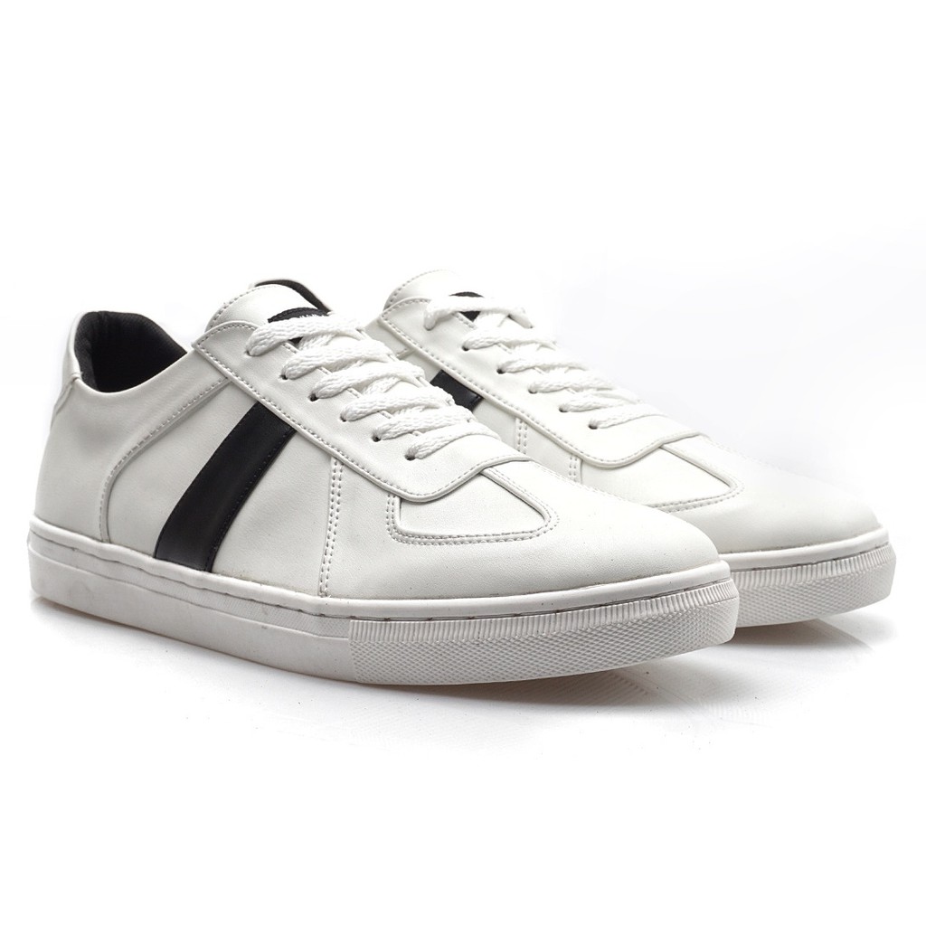 CROWD WHITE |Reyl x FORIND| Sepatu Putih Casual Sneakers Kasual Polos Original Pria Cowok Footwear