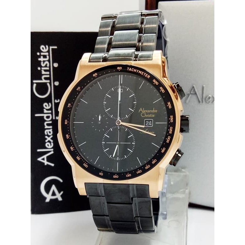 Stok Terbatas Jam Tangan Pria Alexandre Christie Original Ac 6470 Mc Blrg