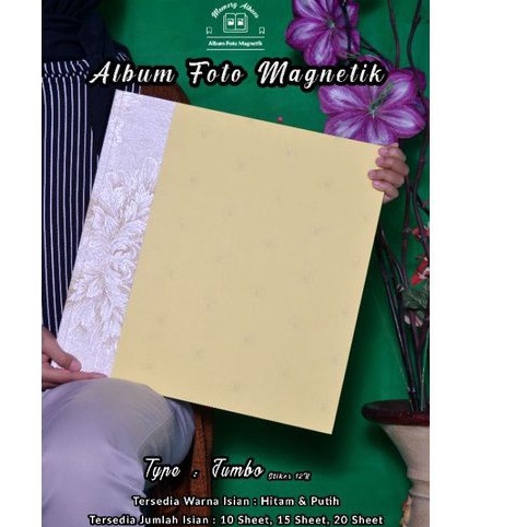 Album Foto Magnetik Jumbo Stiker 12R 20 Sheet Hitam