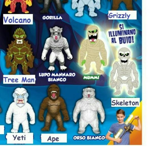 ➨ Mainan MONSTER FLEX EMCO Series 2 & 3 Gojitsu Glow In The Dark Mainan Tahan banting ⅍