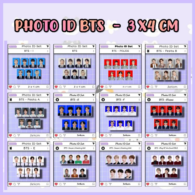 Photo ID BTS /photo id custom/photo id set