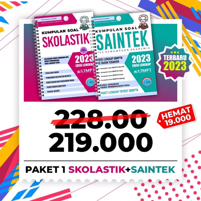 [UPDATE TERBARU 2023] Paket Buku Soal UTBK SBMPTN Journal Academy 1 (Buku Skolastik + Buku Saintek)