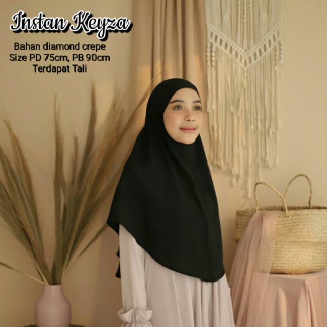 TOP FAVORIT HIJAB INSTAN KEYZA PREMIUM - BAHAN DIAMOND CREPE