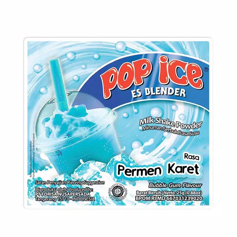 

Pop Ice Rasa Permen Karet Renceng (Isi 10 sachet)