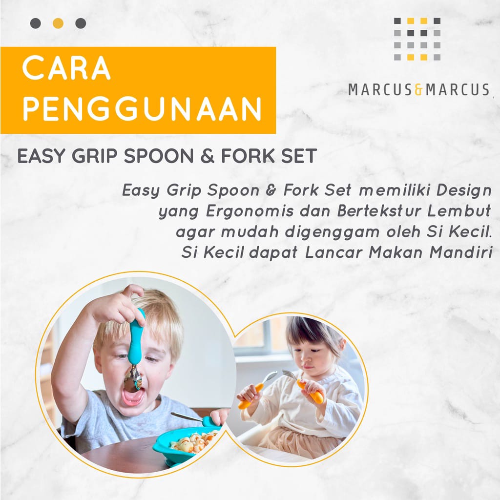 MARCUS &amp; MARCUS EASY GRIP SPOON &amp; FORK SET