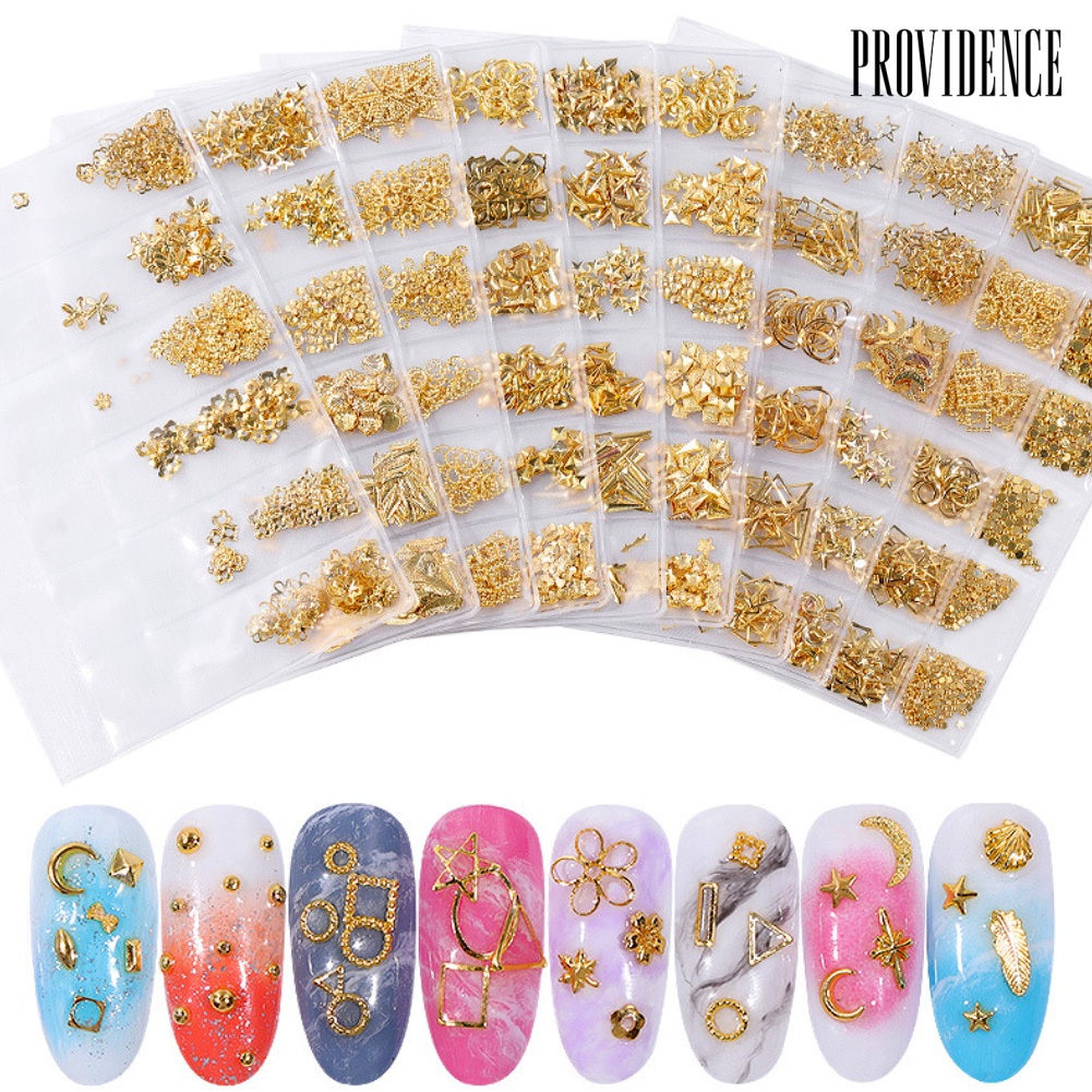 Providence Hollow Metal Mixed Star Moon Rivet DIY Nail Art Sequins Decals Manicure Decor