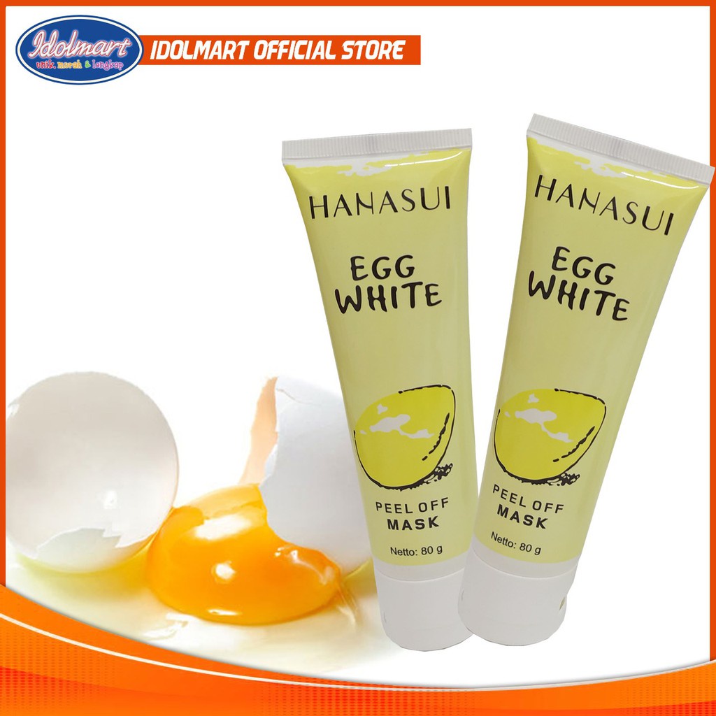 IDOLMART  Masker Fell Off Hanasui Egg White - Hansui Tangerang