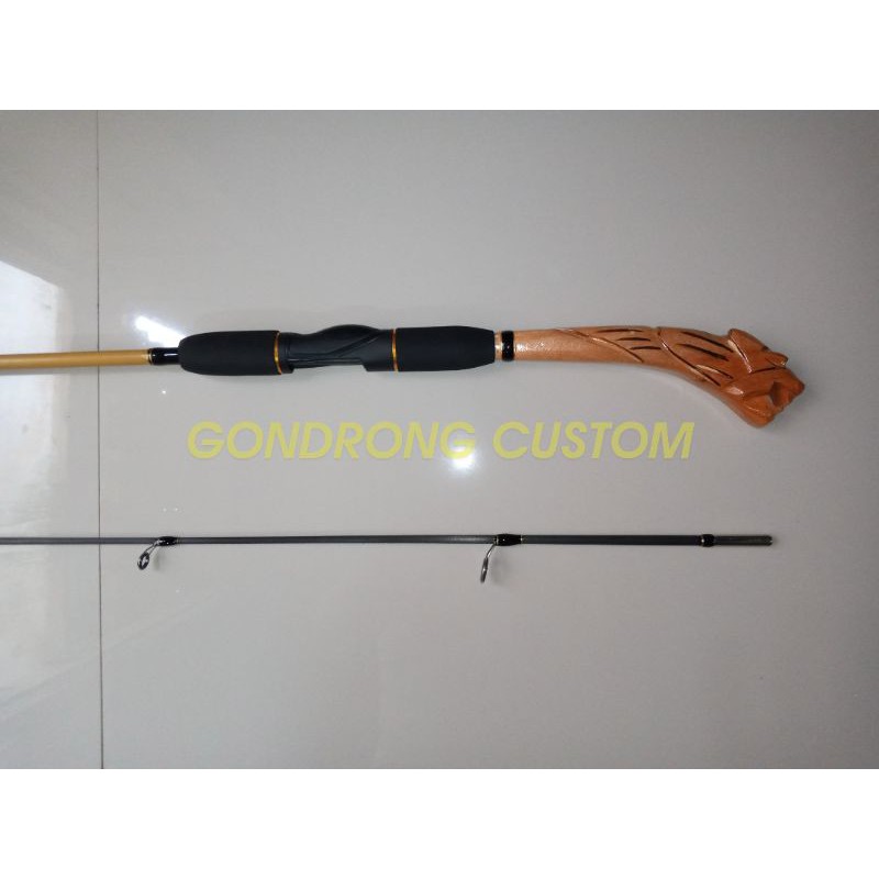 Joran Karbon Sutet 180cm Ukir Kepala Harimau (Bahan Sutet 10mm)