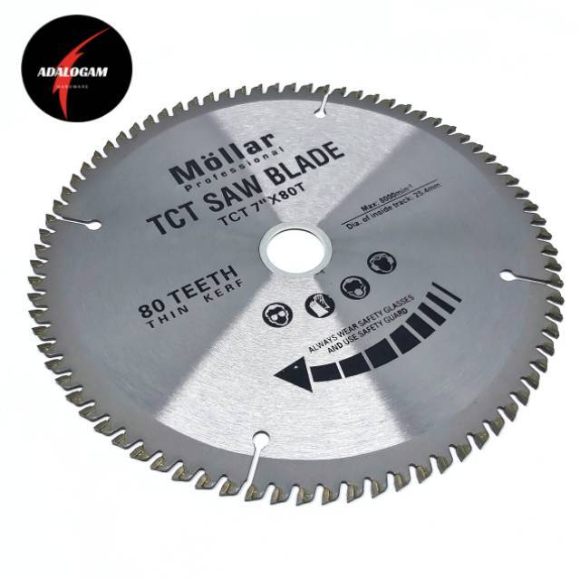 Mata Gergaji Miter Saw 7 Inch 80t Mollar Tct Aluminium Circular Saw Blade