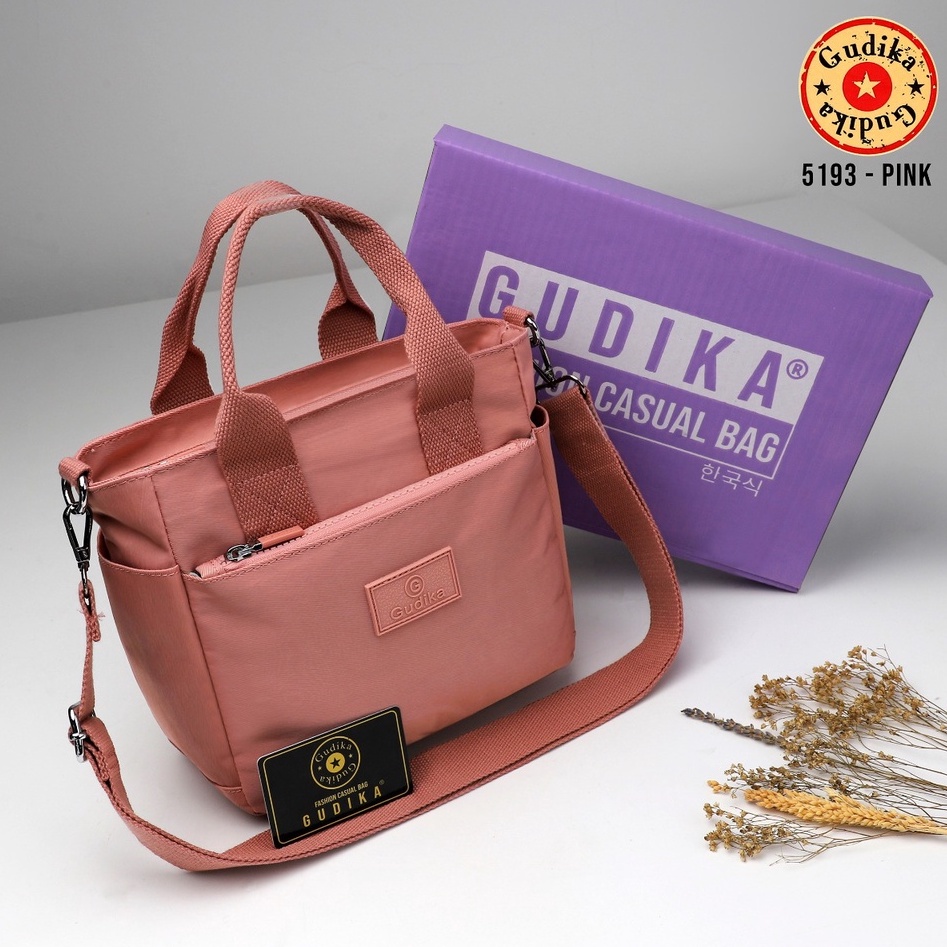 GUDIKA - Tas Selempang Wanita Elegant Import Original 5193 - Tas Wanita Selempang Bahu Kekinian Terbaru Bahan Nylon Waterproof Anti Air - slingbag - tas mini - bag - cewek - imut - fashion - branded - santai - tas - slempang - termurah - ori - handbag