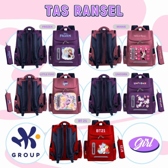 

[GRATIS ONGKIR] Tas Sekolah Anak/Tas Ransel HK Group/Free Tempat Pensil TERJAMIN