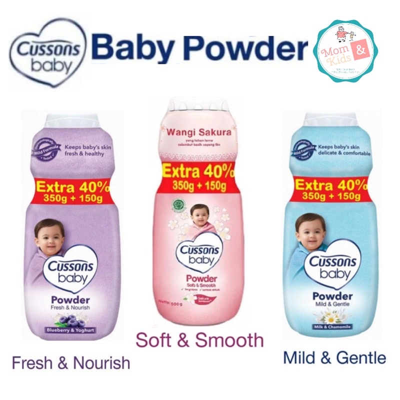 Cussons Baby Powder 500gr (350gr+150gr) Bedak Bayi Cussons