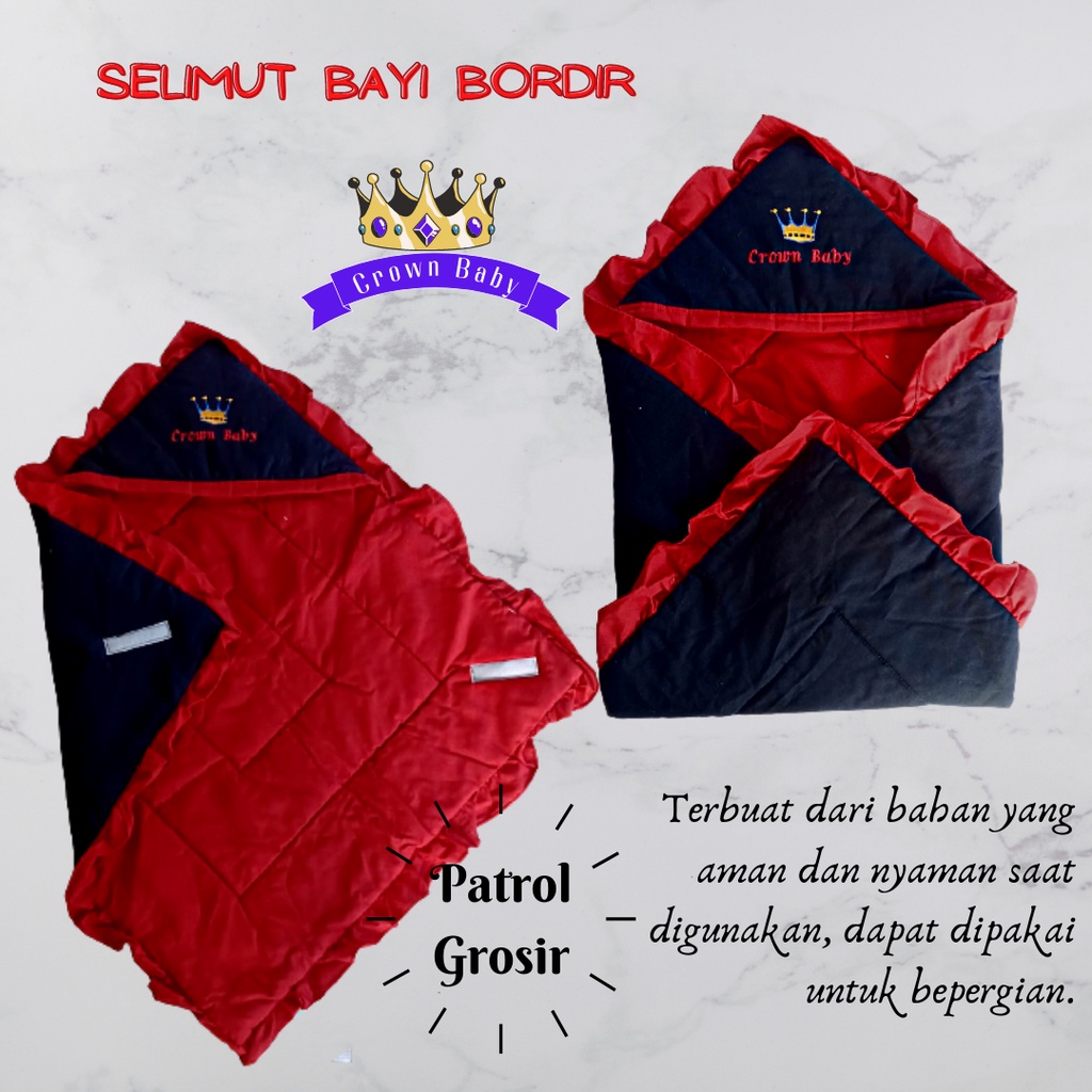 Selimut Bayi Bordir Crown Baby