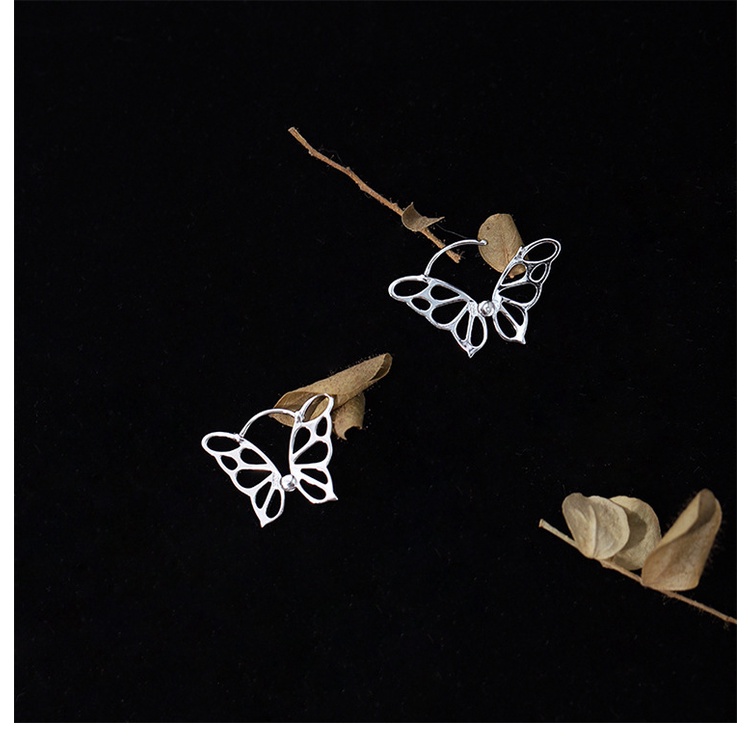 Anting Desain Butterfly Bahan Stainless Steel Untuk Wanita