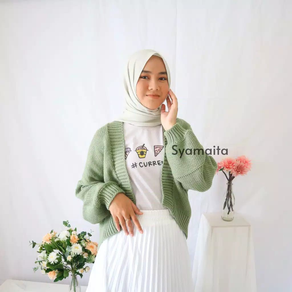 KALILA - FLUFFY Bubble Cardy Cardigan Rajut Wanita Dewasa | Kardigan Rajut Wanita