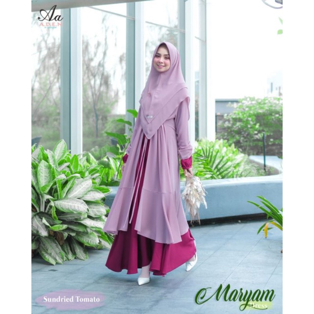 GAMIS MARYAM DRESS PLUS OUTER SET KHIMAR BY ADEN
