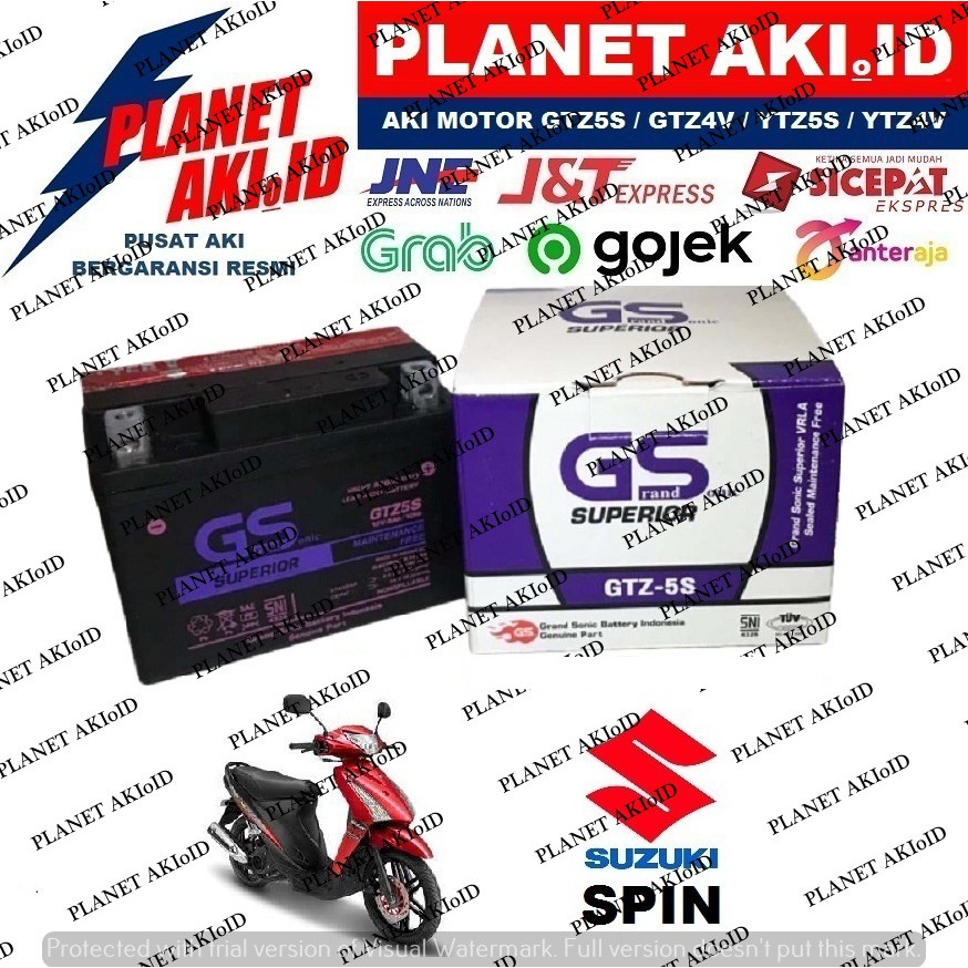 Aki Motor Suzuki Spin GTZ5S Accu Kering MF